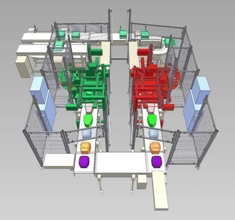 Automatic packaging system for cooked hams